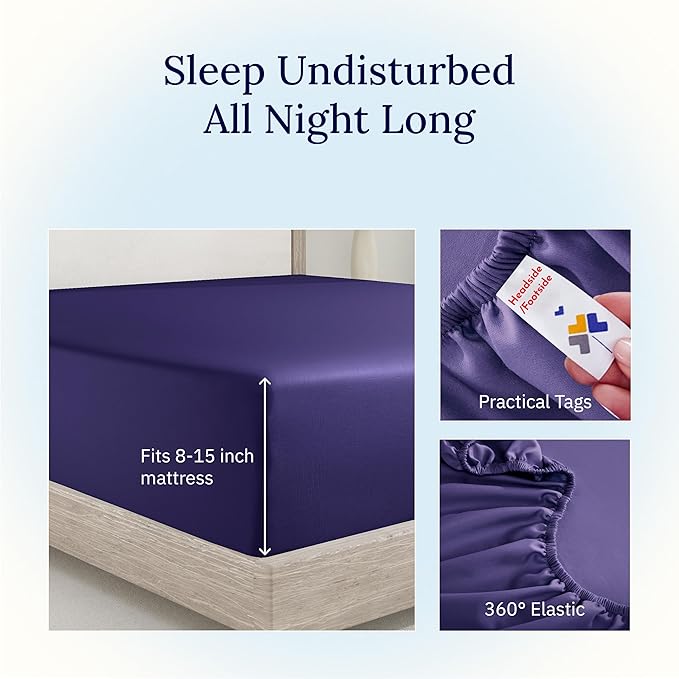 100% Cotton Fitted Sheet - Twin XL