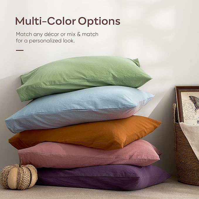 Linen Pillowcase Set - King - 20 x 36 in - 2 Piece