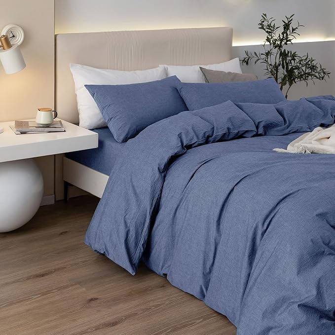 Linen Duvet Cover Set - Full - 80 x 90 in - 3 Piece