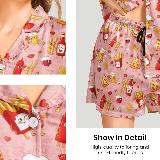 Women's Pajama Set - Short Sleeve - 2 Piece