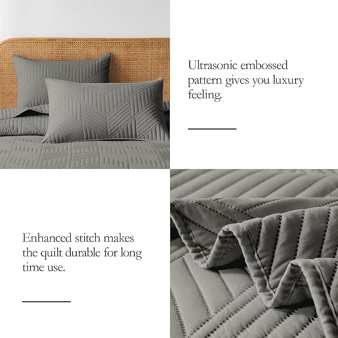 Microfiber Quilt Set - King