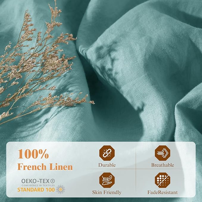 Linen Duvet Cover Set - Full - 3 Piece