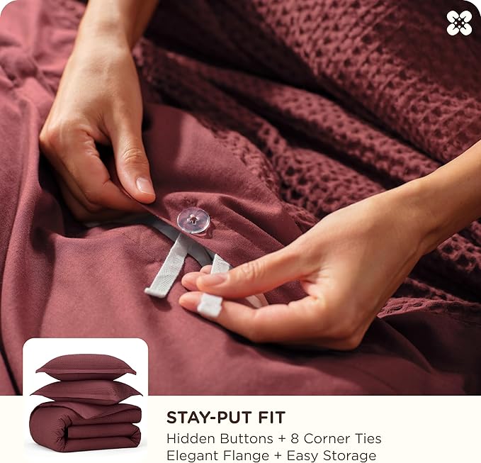 100% Cotton Duvet Cover Set - King - 3 Piece