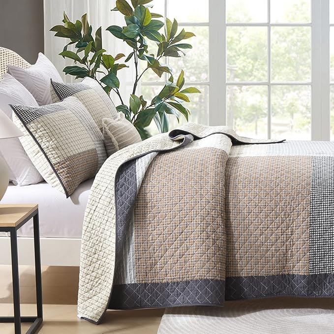 100% Cotton Quilt Set - Queen - 3 Piece