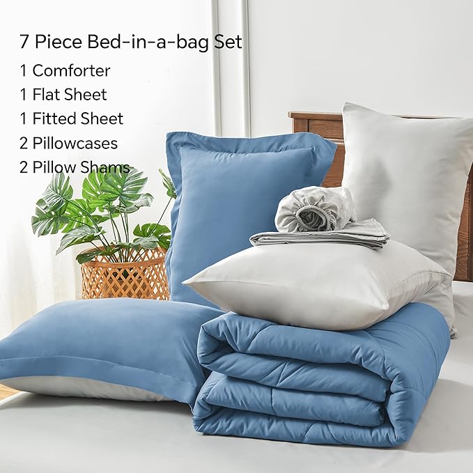 Microfiber Comforter Set - King - 7 Piece