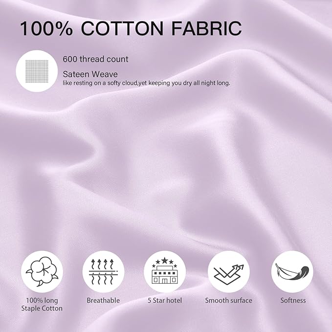100% Cotton Pillowcase Set - Standard - 20 x 26 in - 2 Piece