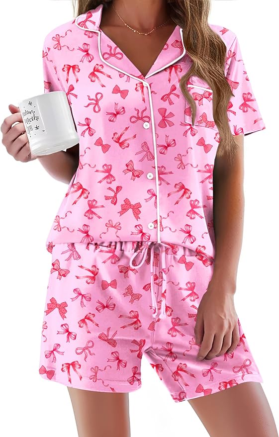 Women's Pajama Set - Short Sleeve - 2 Piece