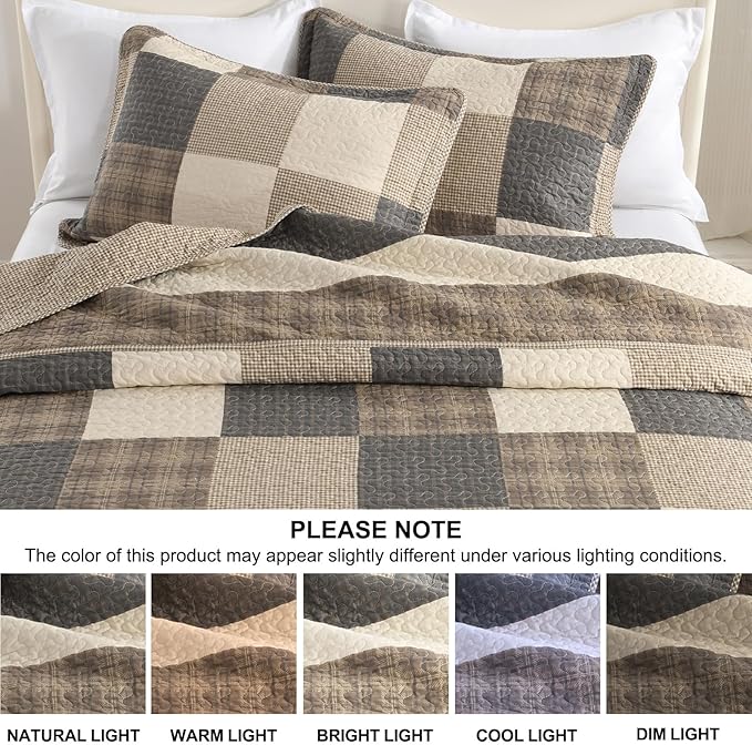 100% Cotton Bedding Set - King - 3 Piece