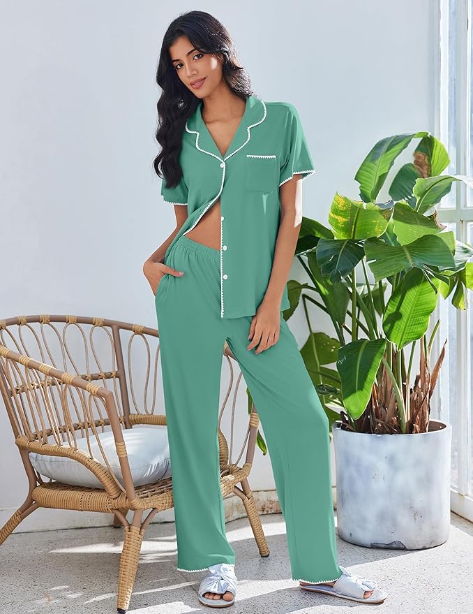 Women's Pajama Set - Short Sleeve - 2 Piece