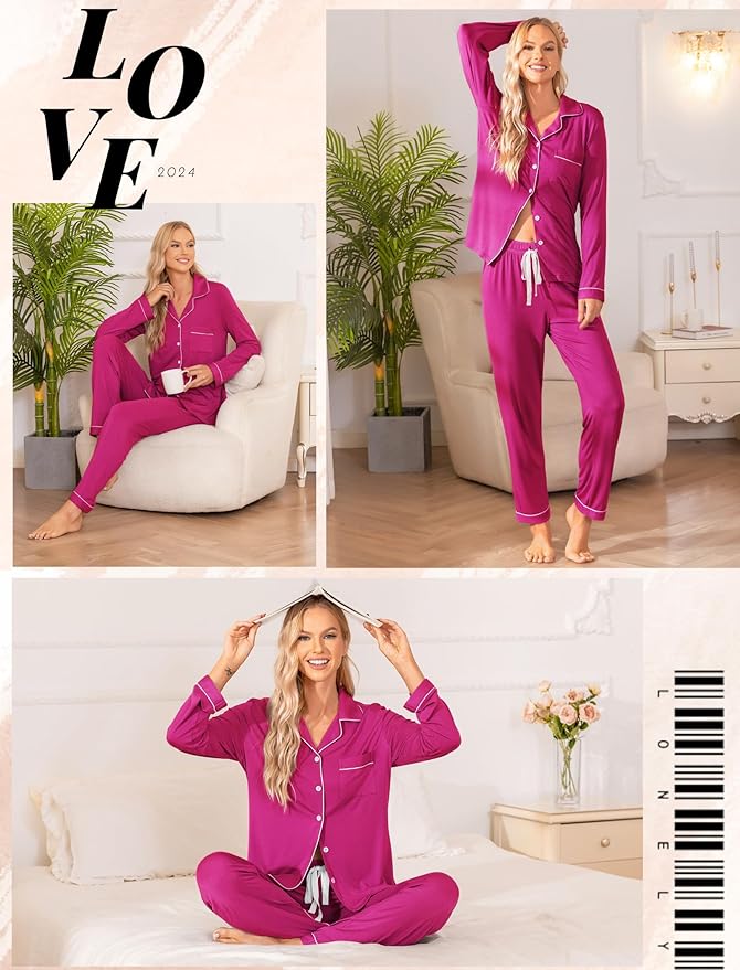 Women's Pants Pajama Set - Long Sleeve - 2 Piece