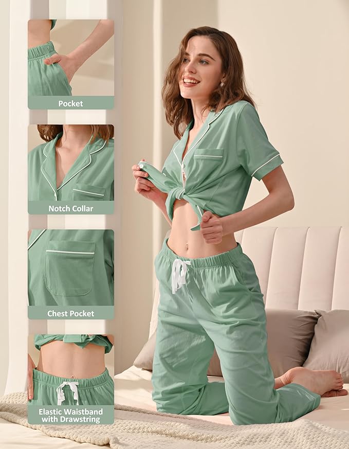 Women's 100% Cotton Pajama Set - 2 Piece