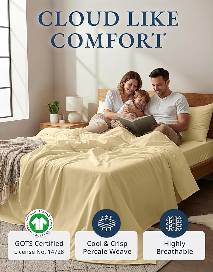 Linen Bed Sheet Set - California King - 4 Piece