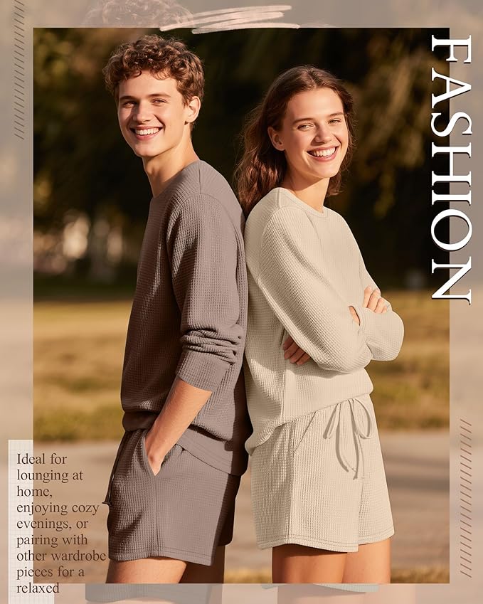 Women's Shorts Pajama Set - Long Sleeve - 2 Pack - 2 Piece