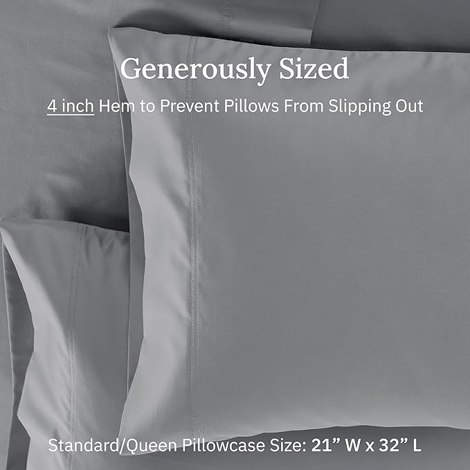 100% Cotton Pillowcase Set - Queen - 2 Piece