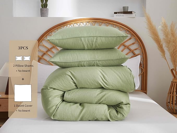 Linen Duvet Cover Set - King - 3 Piece