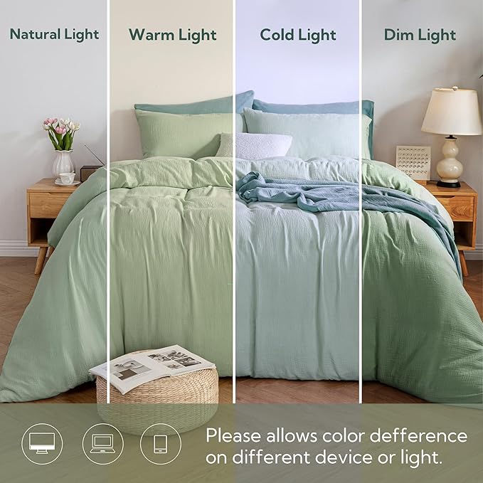 Linen Duvet Cover Set - California King - 3 Piece