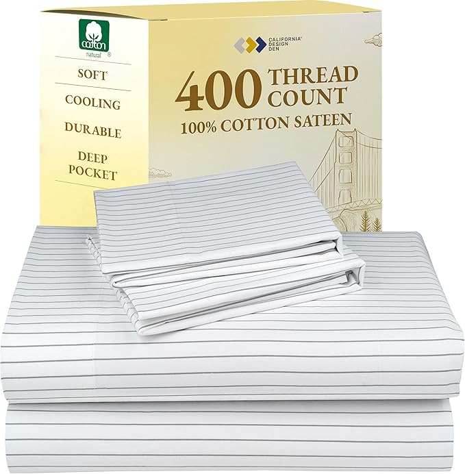 100% Cotton Bed Sheet Set - Queen - 4 Piece