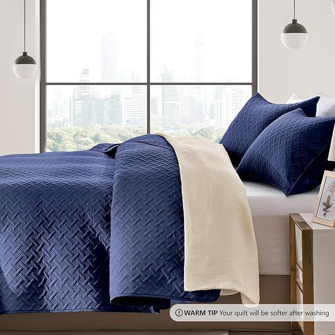 Microfiber Quilt Set - Queen - 3 Piece