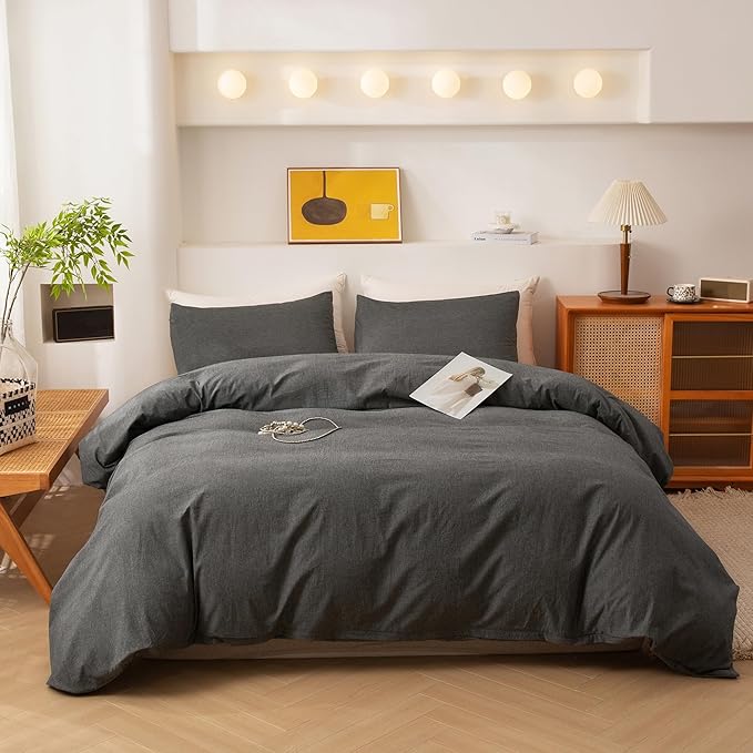 Linen Duvet Cover Set - Full - 3 Piece