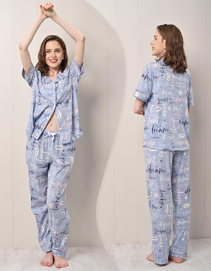 Women's 100% Cotton Pajama Set - 2 Piece