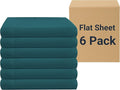 Microfiber Hypoallergenic Flat Sheet - Queen - 6 Pack