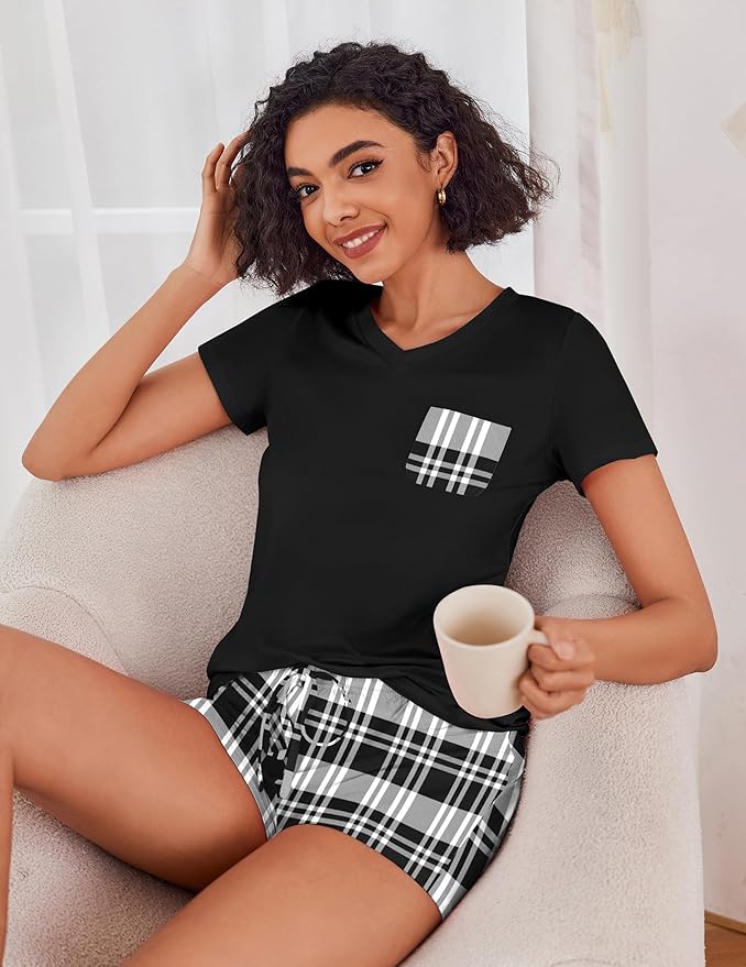 Women's Pajama Set - Short Sleeve - 2 Piece