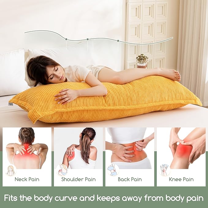 Memory Foam Body Pillow - Full - 20 x 54 in