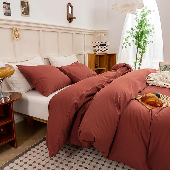 Linen Duvet Cover Set - King - 3 Piece