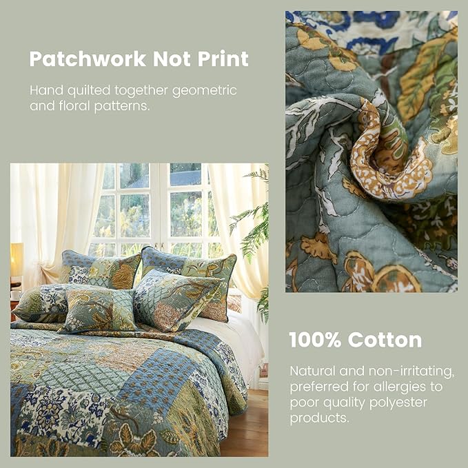 100% Cotton Quilt Set - Twin