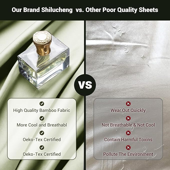 Bamboo Cooling Bed Sheet Set - California King - 4 Piece
