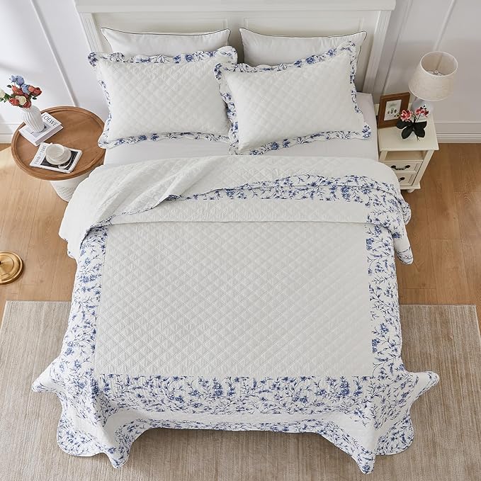 100% Cotton Bedding Set - King - 3 Piece