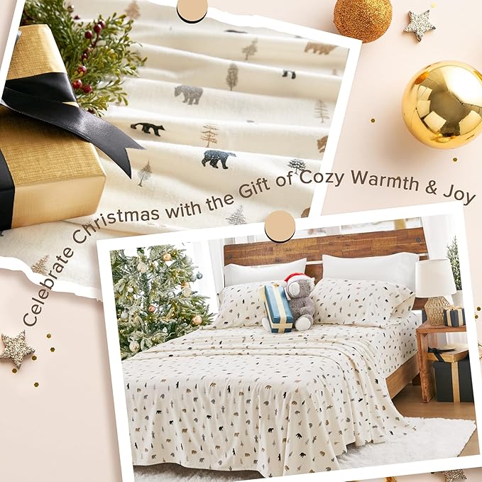 100% Cotton Bed Sheet Set - King - 4 Piece