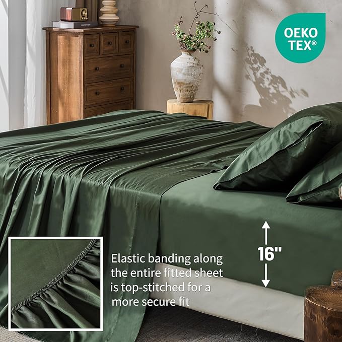 Bed Sheet Set - Queen - 16 in Deep Pocket - 4 Piece