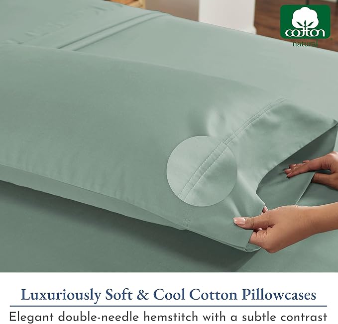 100% Cotton Pillowcase Set - Queen - 2 Piece