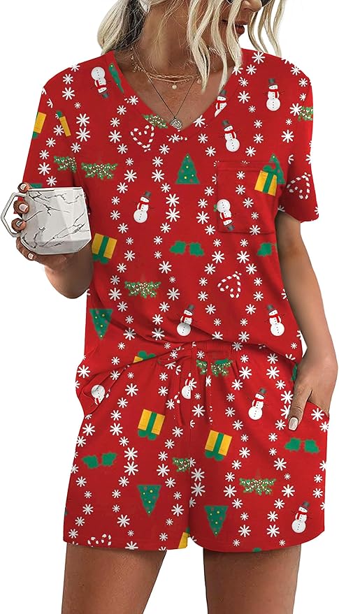 Women's Pajama Set - Short Sleeve - 2 Piece