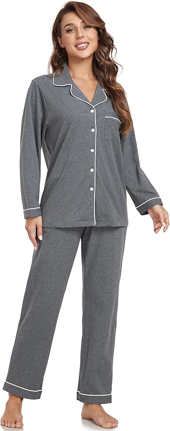 100% Cotton Pants Pajama Set - Long Sleeve - 2 Piece