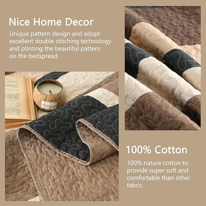 100% Cotton Bedding Set - King - 3 Piece