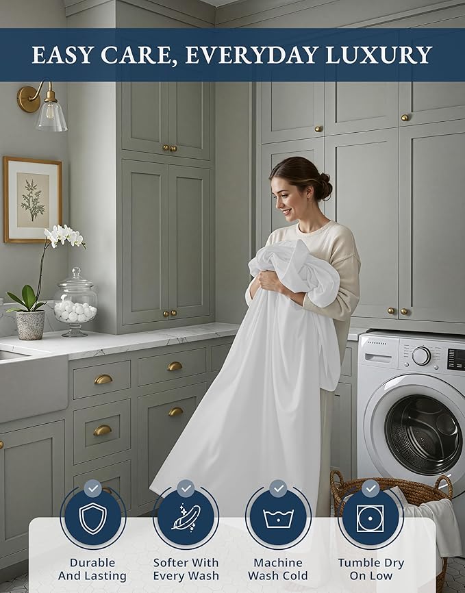 Linen Bed Sheet Set - Queen