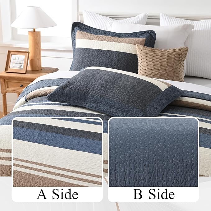 100% Cotton Bedding Set - California King - 3 Piece
