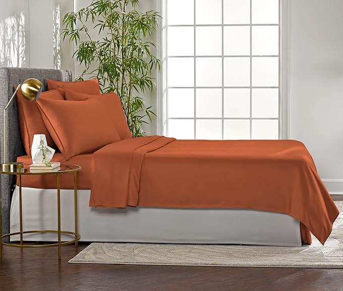 Bamboo Cooling Bed Sheet Set - King - 4 Piece