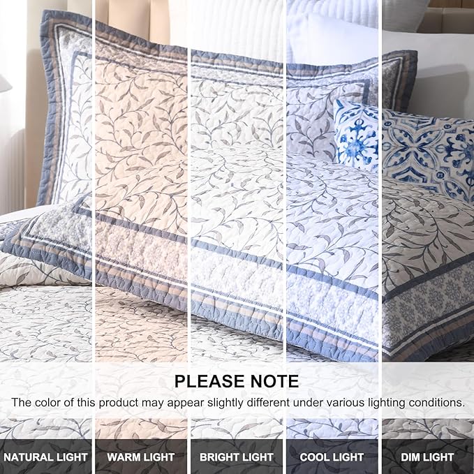 100% Cotton Bedding Set - California King - 3 Piece