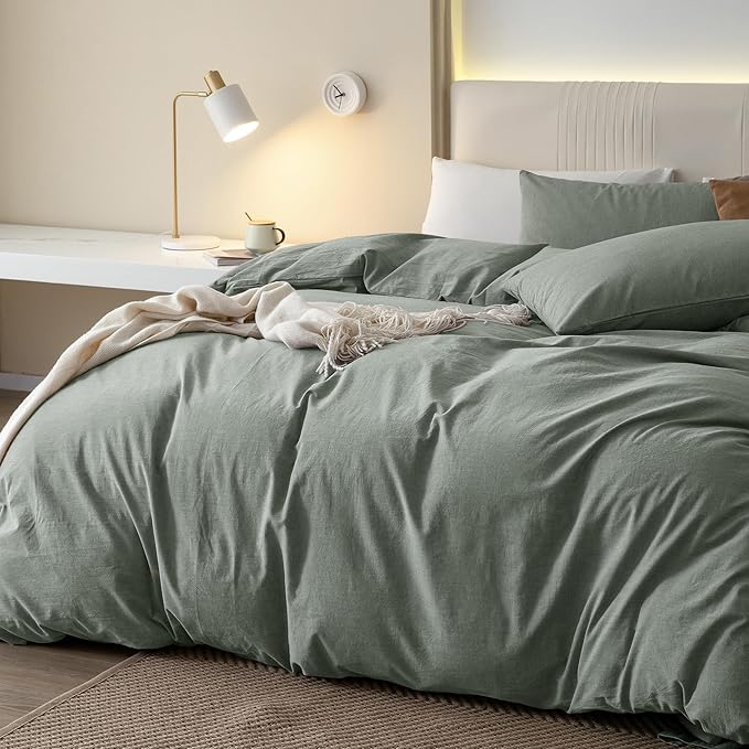 Linen Duvet Cover Set - King - 104 x 90 in - 3 Piece