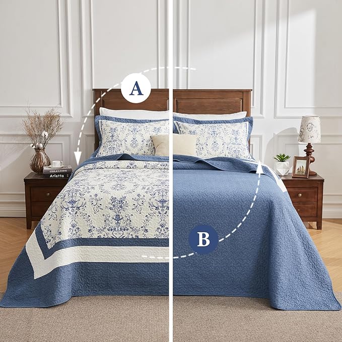 100% Cotton Bedding Set - Queen - 3 Piece