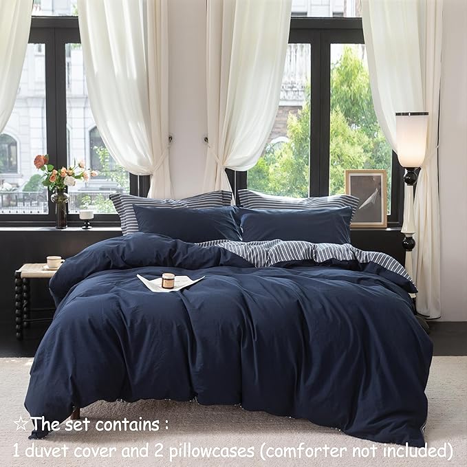 Linen Duvet Cover Set - Twin