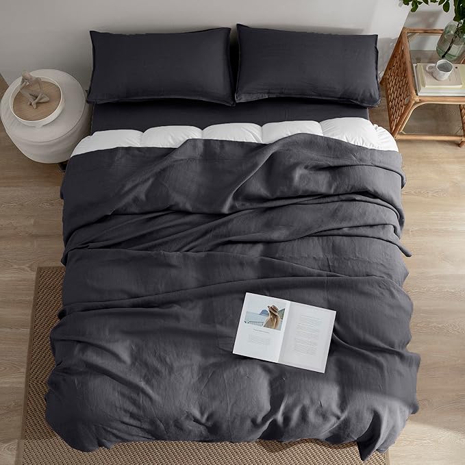 Linen Bed Sheet Set - Full - 4 Piece