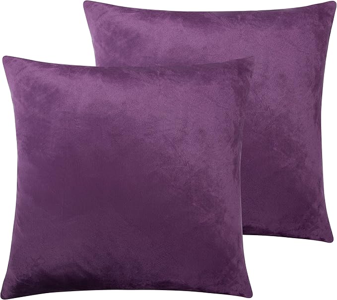 Velvet Pillowcase Set - 18 x 18 in - 2 Pack