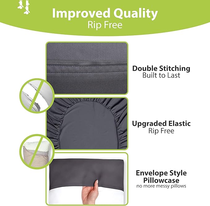 Bamboo Cooling Bed Sheet Set - King - 4 Piece