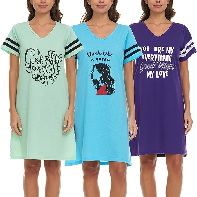 Women's Loungewear - Short Sleeve - 3 Pack