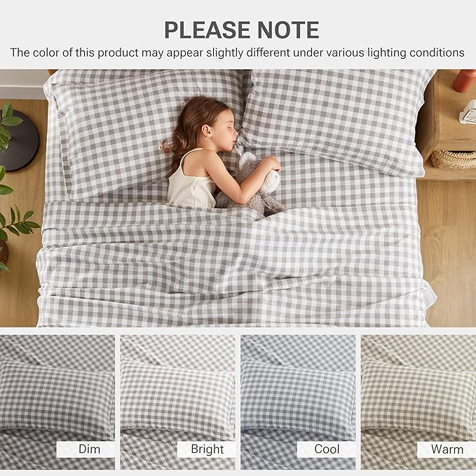 100% Cotton Bed Sheet Set - Queen - 4 Piece