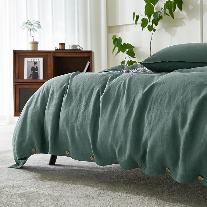 Linen Duvet Cover Set - California King - 104 x 98 in - 3 Piece
